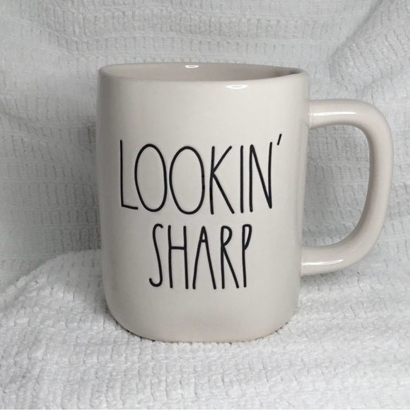 Rae Dunn Mug Lookin Sharp White Ceramic Mug Choose a Mug Rug Match a Mug Option - Picture 9 of 11
